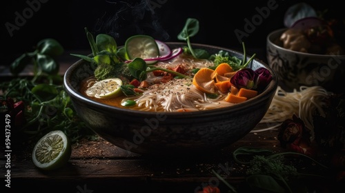 bowl of ramen, created with ai generative