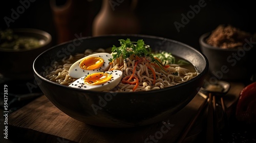 bowl of ramen, created with ai generative