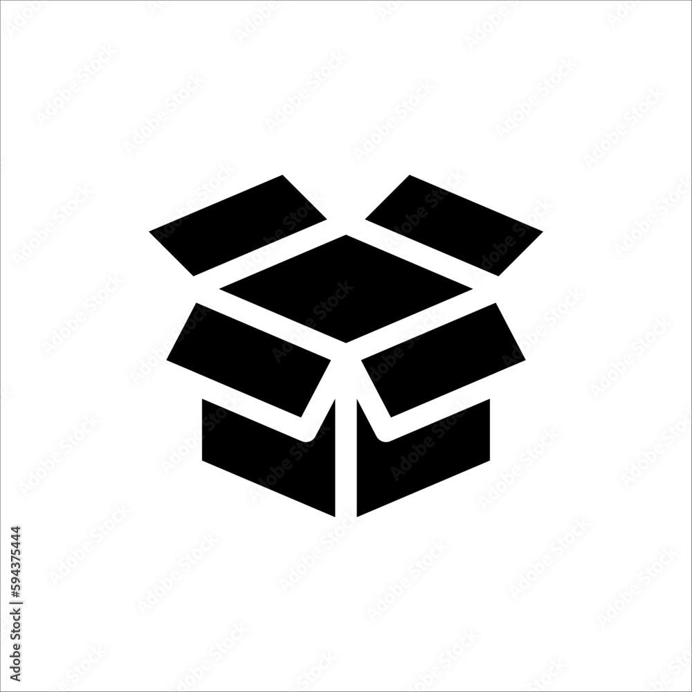 Box icon vector. box vector icon, package, parcel on white background Box icon vector. box vector icon, package, parcel on white background