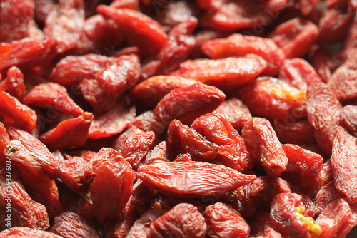 goji berries on a plate close-up