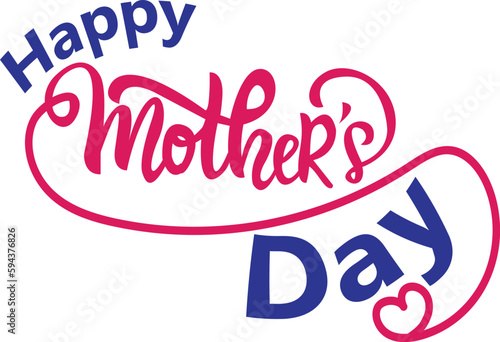 Happy mother's day greeting text vector design. Happy mother's day Typography, mother's day greeting typography in white elegant background for mommy celebration card.