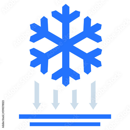 Frost impact icon on white