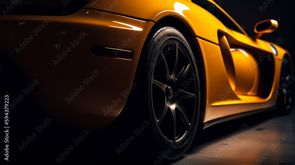 sports car on dark background wallpaper Ai Generative