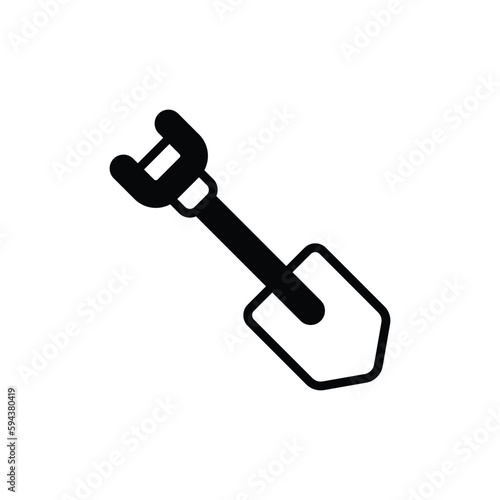 Shovel icon design with white background stock illustration