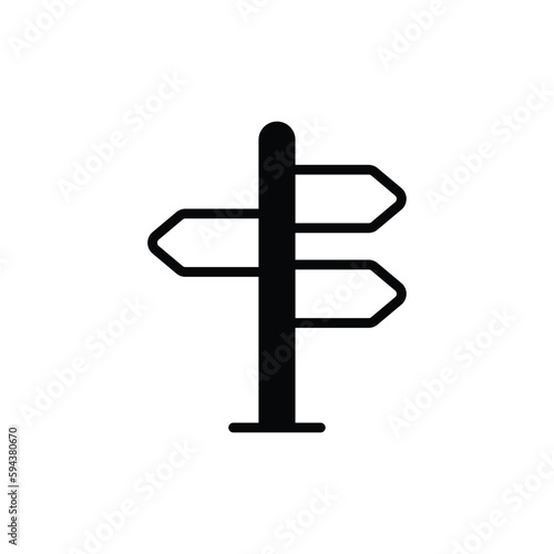 Signboard icon design with white background stock illustration