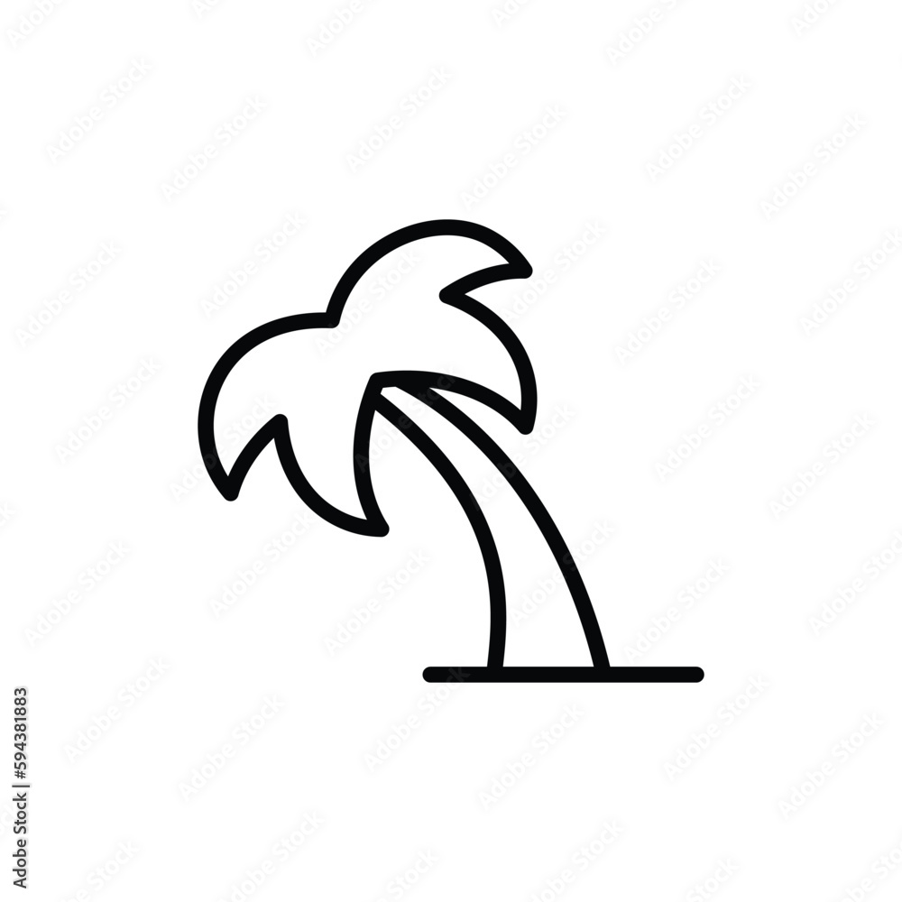 Palm Tree icon design with white background stock illustration Palm Tree icon design with white background stock illustration