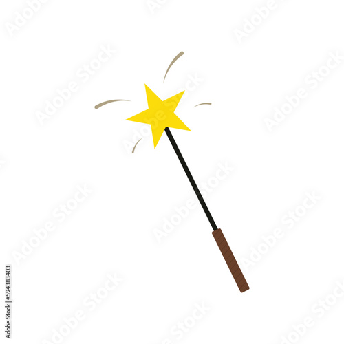 Fotografi Illustration of magic wand