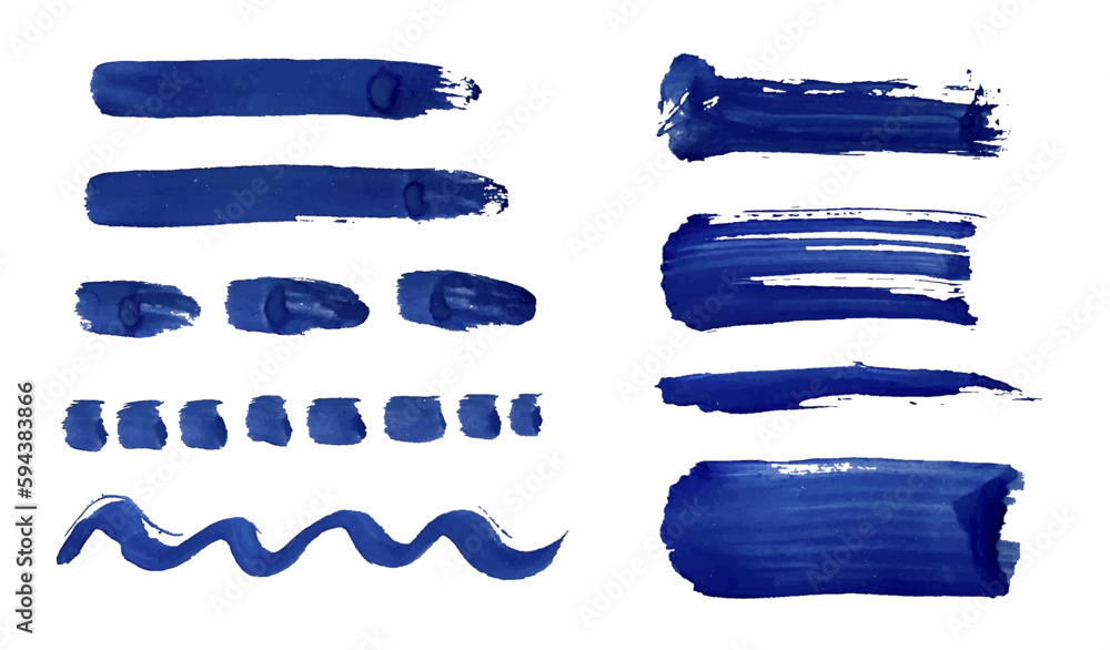 Brush Paint Hand Drawn Ink Line, Stroke Set. Watercolor, aquarelle, gouache retro, old, vintage blue hand made highlighters (Full Vector) Brush Paint Hand Drawn Ink Line, Stroke Set. Watercolor, aquarelle, gouache retro, old, vintage blue hand made highlighters (Full Vector)