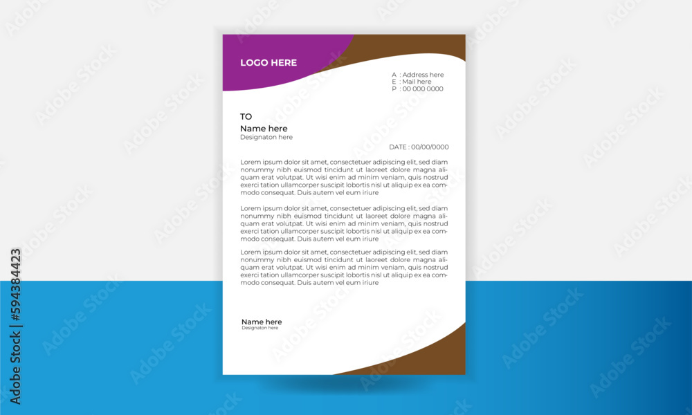  Modern creative letterhead design template   