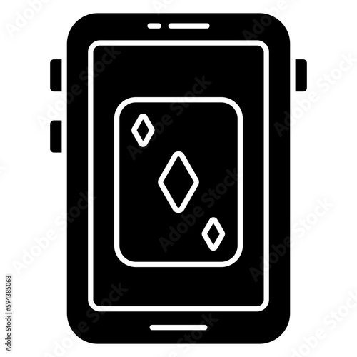 A flat design icon of mobile casino 