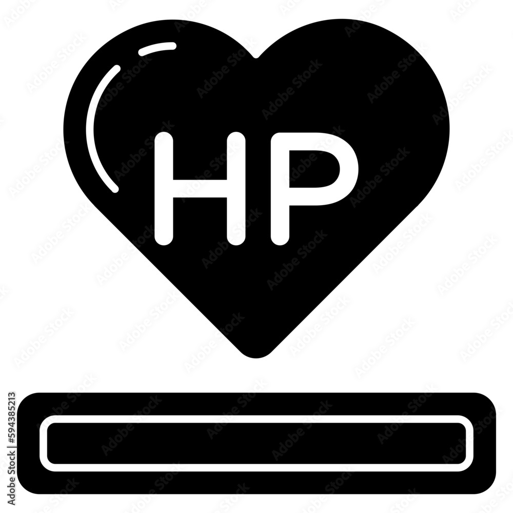 A unique design icon of health points A unique design icon of health points