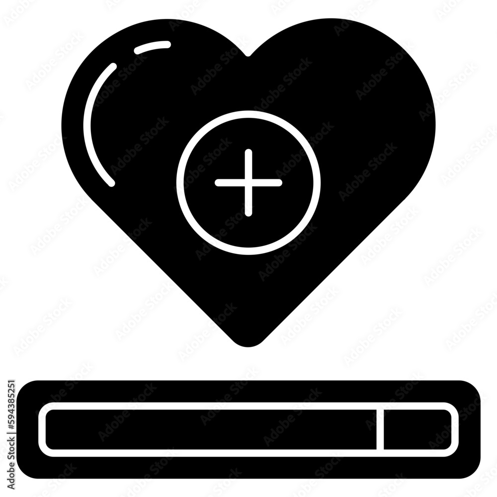 A unique design icon of health points A unique design icon of health points