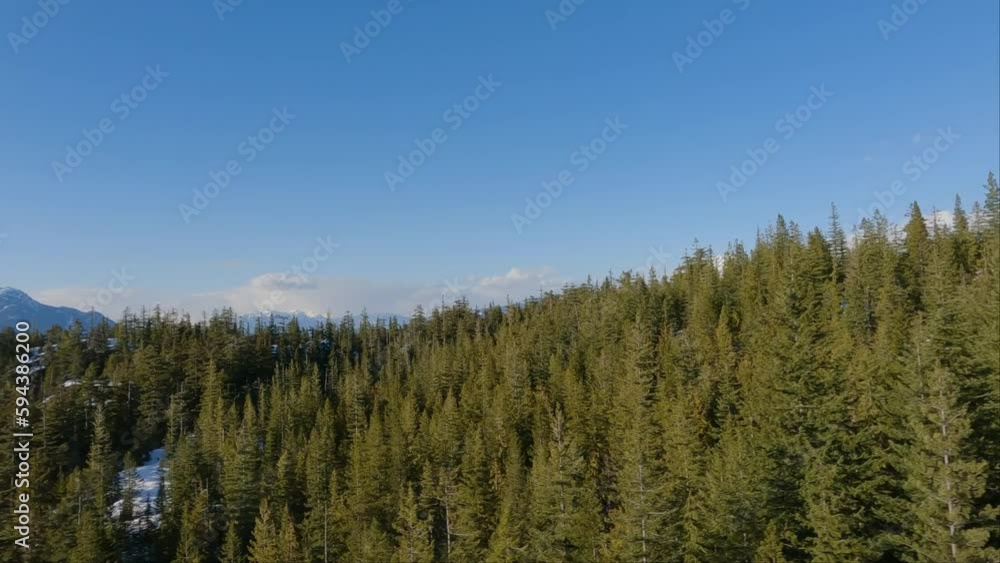 Canadian Nature Landscape Background View from Above. Squamish, BC, Canada. Aerial Cinematic Pan. Canadian Nature Landscape Background View from Above. Squamish, BC, Canada. Aerial Cinematic Pan.