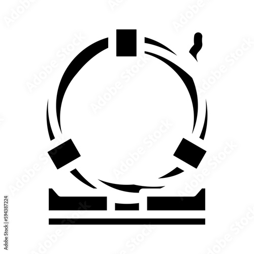 wire steel production glyph icon vector illustration