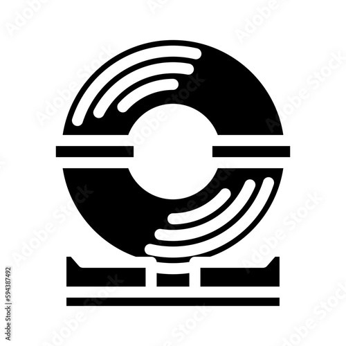 coil steel production glyph icon vector illustration