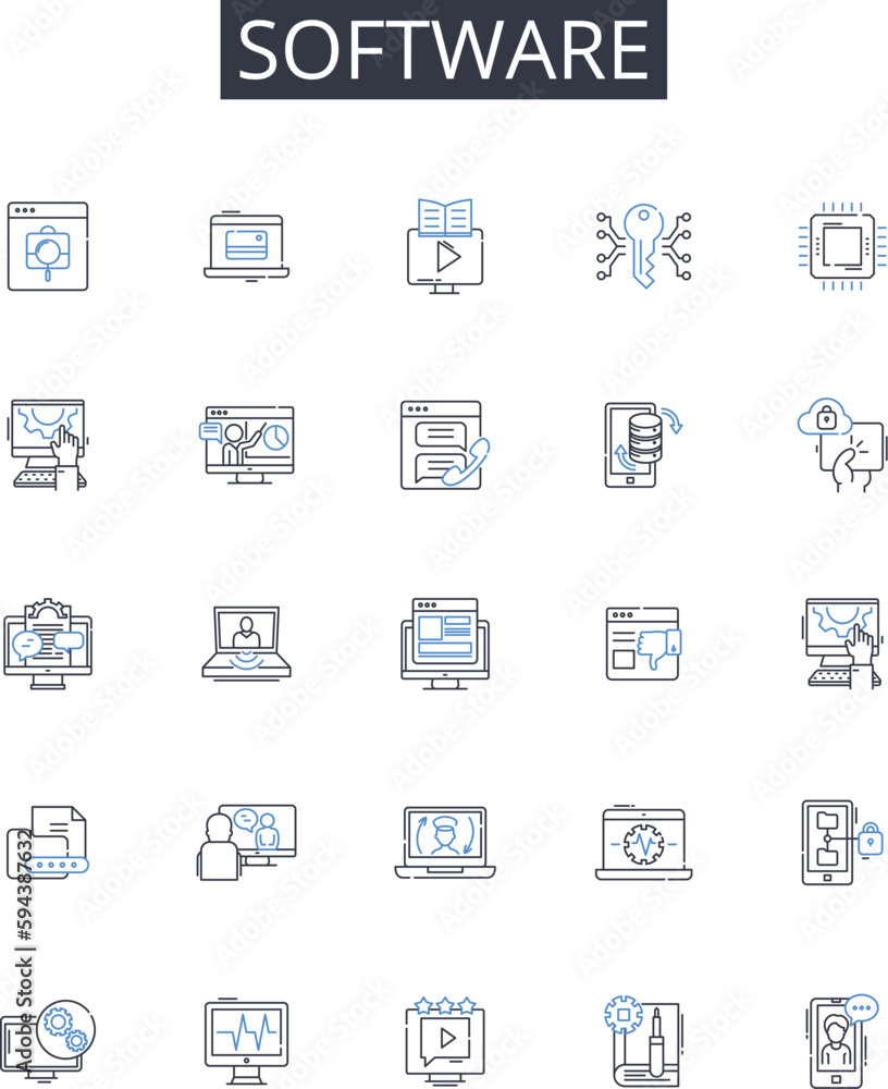 Software line icons collection. Research, Thesis, Writing, Analysis, Literature review, Methodology, Proposal vector and linear illustration. Defense,Results,Data outline signs set Software line icons collection. Research, Thesis, Writing, Analysis, Literature review, Methodology, Proposal vector and linear illustration. Defense,Results,Data outline signs set