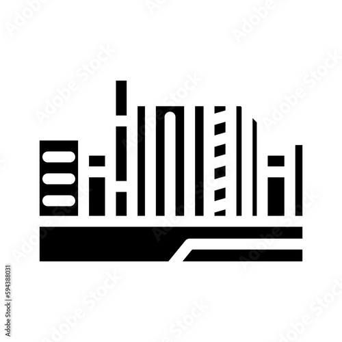 concentrator steel production glyph icon vector illustration