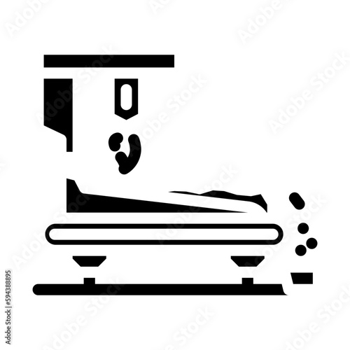 hot strip mill steel production glyph icon vector illustration