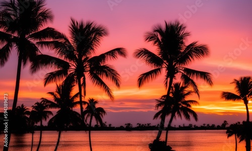 sunset on the beach © Roy