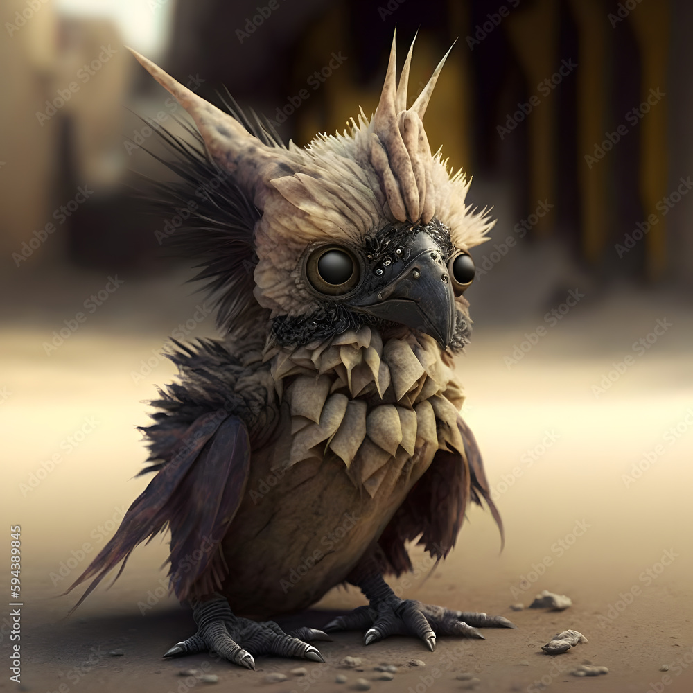 Fototapeta premium Generative AI illustration of bird of prey