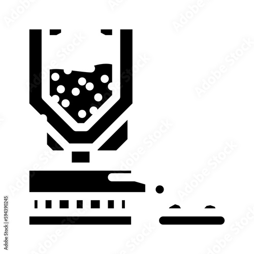dri furnace steel production glyph icon vector illustration