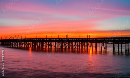 sunset at the pier © Roy