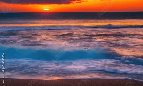 sunset over the sea © Roy