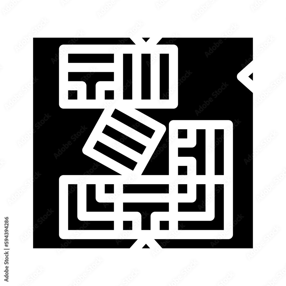 labyrinth game glyph icon vector illustration labyrinth game glyph icon vector illustration
