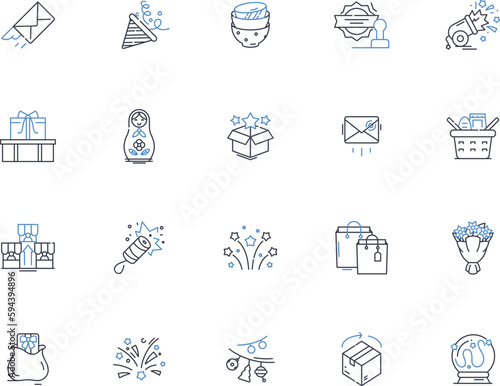 Donations line icons collection. Charity, Giving, Philanthropy, Generosity, Contributions, Altruism, Volunteerism vector and linear illustration. Fundraising,Support,Aid outline signs set