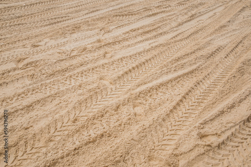car and sand