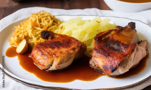 roasted chicken with vegetables