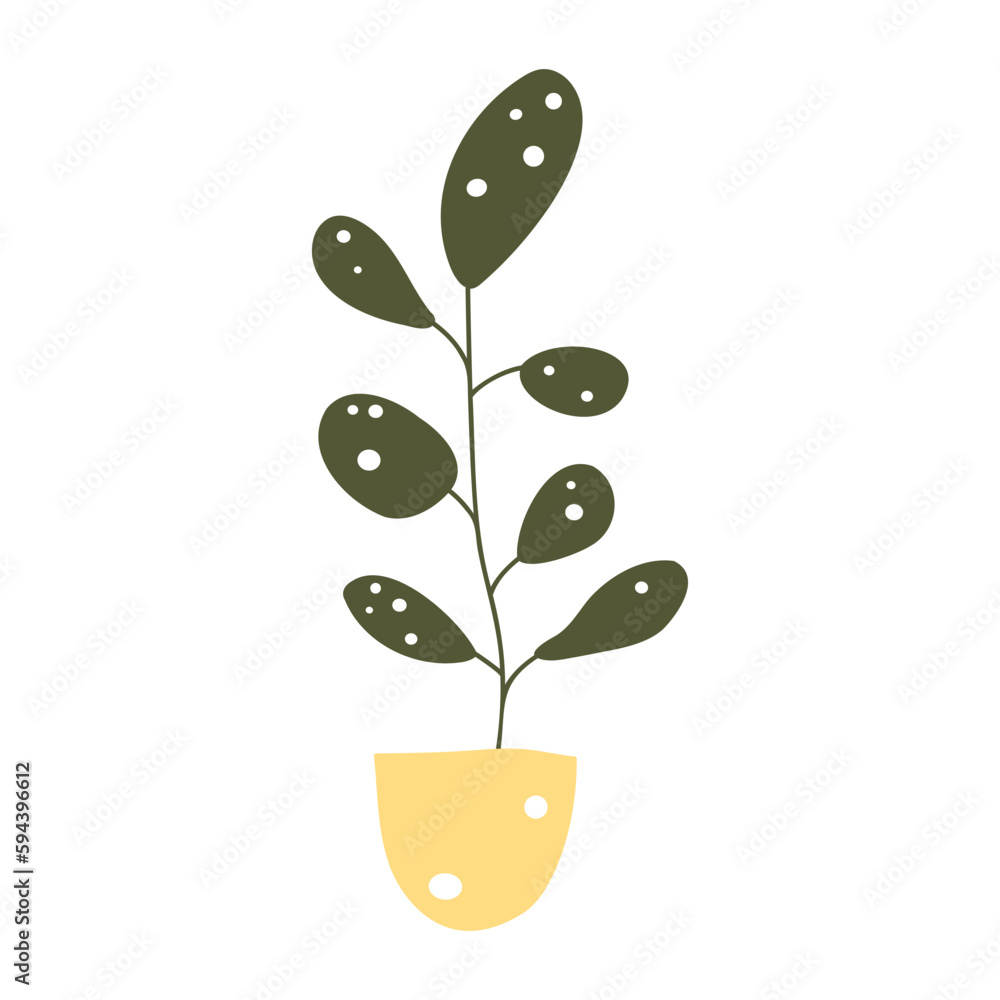 Scandinavian garden furniture - vase with houseplant