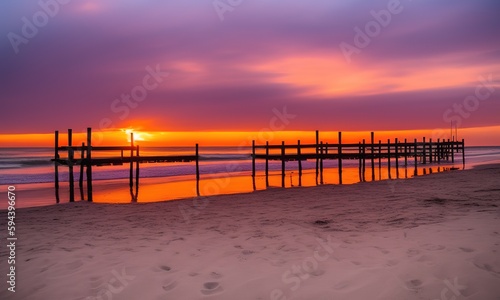 sunset on the beach