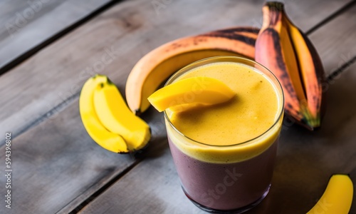 banana smoothie in glass