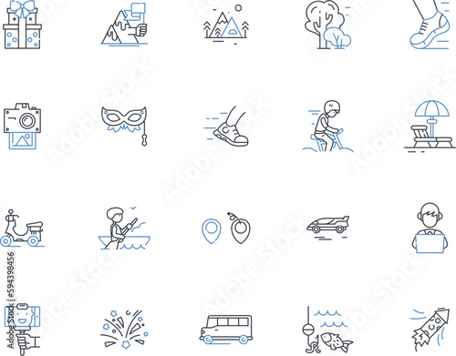 Character traits line icons collection. Hsty , Integrity , Courage , Empathy , Ambition , Humility , Passion vector and linear illustration. Optimism ,Perseverance ,Resilience outline signs set