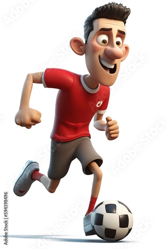 soccer player standing with a soccer ball