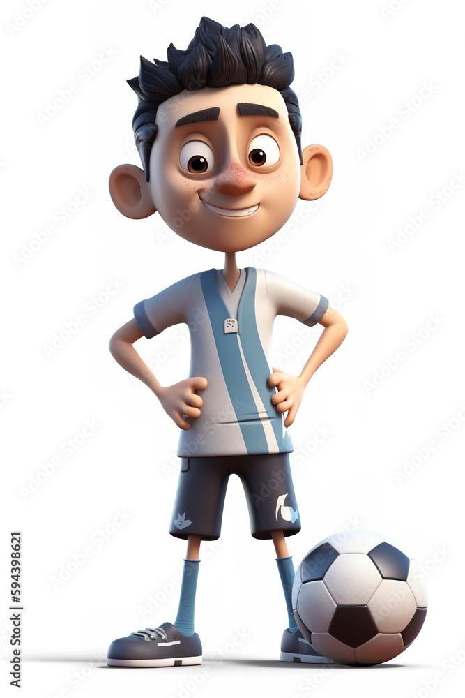 soccer player standing with a soccer ball soccer player standing with a soccer ball