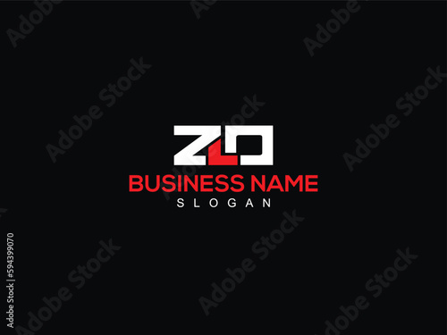Abstract Letter ZLO, AL, a l o, alo Logo Monogram Line Art Vector Stock black Background