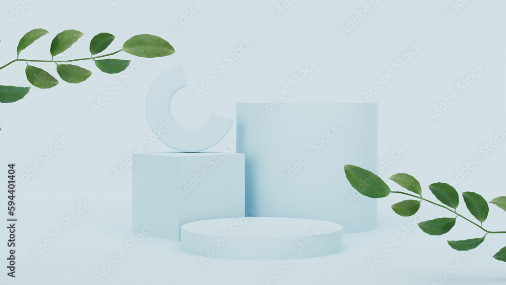 Pastel colour podium made on background with plant branches,leaves,pebbles and natural stones.Mock up for the exhibitions,presentation of products, therapy, relaxation and health. 3d render. Pastel colour podium made on background with plant branches,leaves,pebbles and natural stones.Mock up for the exhibitions,presentation of products, therapy, relaxation and health. 3d render.