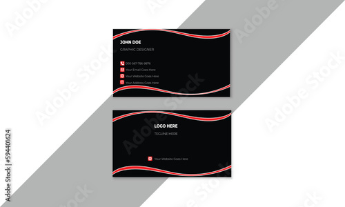  Simple and clean design with a logo and a place for a photo. Creative layout corporate identity.