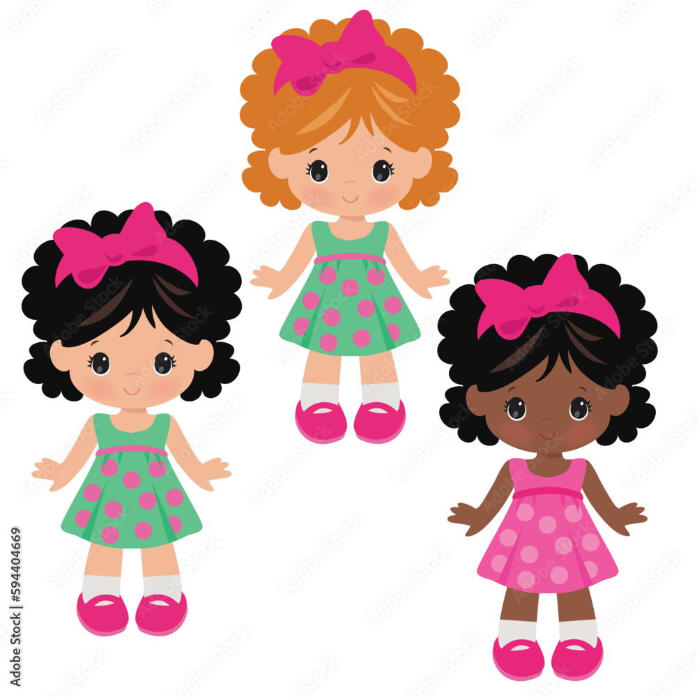 Cute little summer girl vector cartoon illustration Cute little summer girl vector cartoon illustration