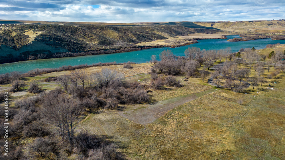 Campground on the Snake River in Idaho Campground on the Snake River in Idaho
