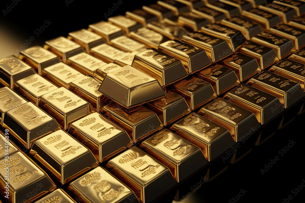 Gold bars and Financial concept, studio shots Gold bars and Financial concept, studio shots