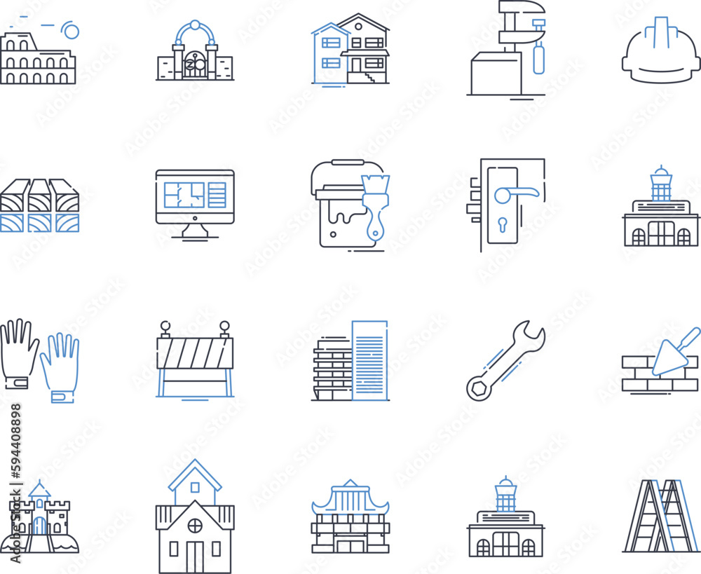 Erection line icons collection. Hardness, Stiffness, Turgidity, Firmness, Rigidity, Swelling, Engorgement vector and linear illustration. Expansion,Enlargement,Stalwartness outline signs set Erection line icons collection. Hardness, Stiffness, Turgidity, Firmness, Rigidity, Swelling, Engorgement vector and linear illustration. Expansion,Enlargement,Stalwartness outline signs set
