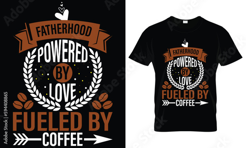 Fatherhood Powered By Love Fueled By Coffee  Free vector colorful father s day lettering sticker set Vector father s day t-shirt design dad svg design bundle