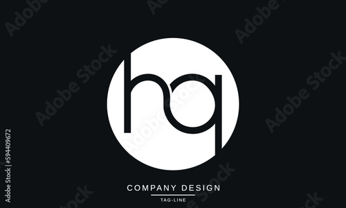 HQ, QH, Abstract Letters Logo Monogram