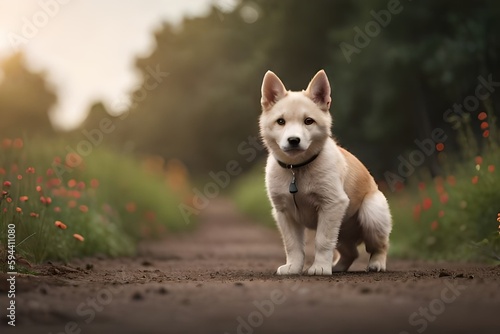 PORTRAIT OF A CUTE DOG