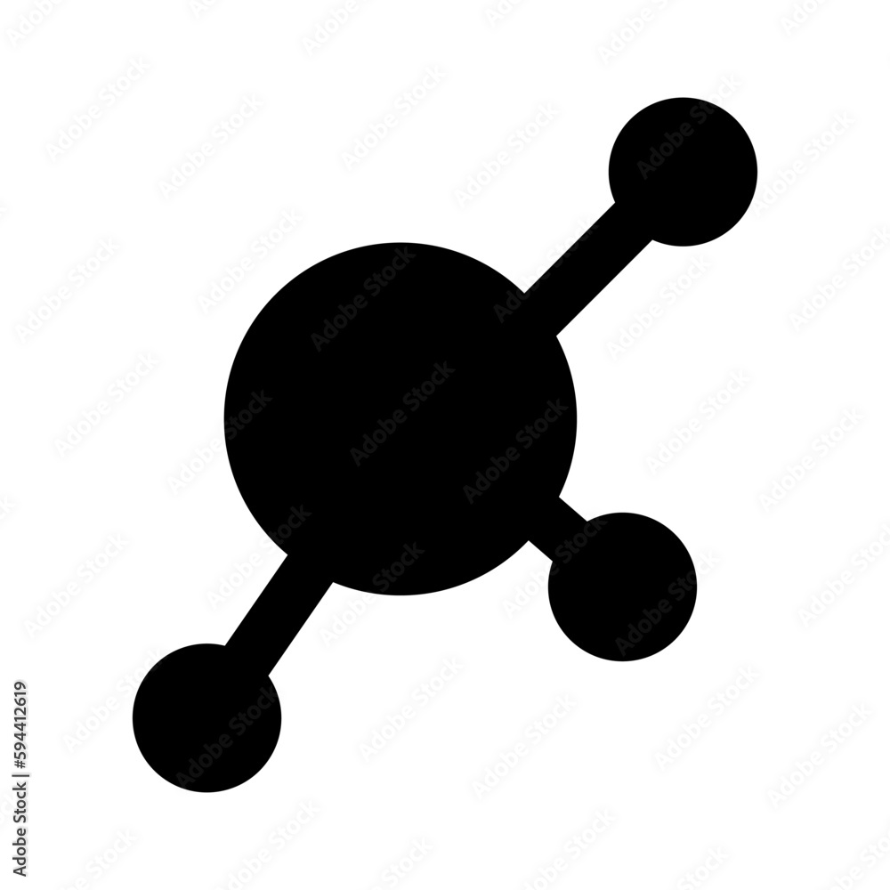 Network, molecule, atom or structure icon. Vector illustration isolated on white background. Network, molecule, atom or structure icon. Vector illustration isolated on white background.