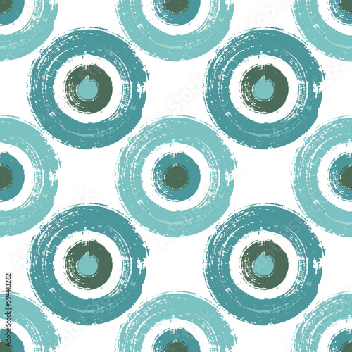 Painted round shapes seamless pattern graphic design.