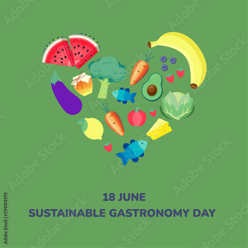 Vector Illustration for Sustainable Gastronomy Day